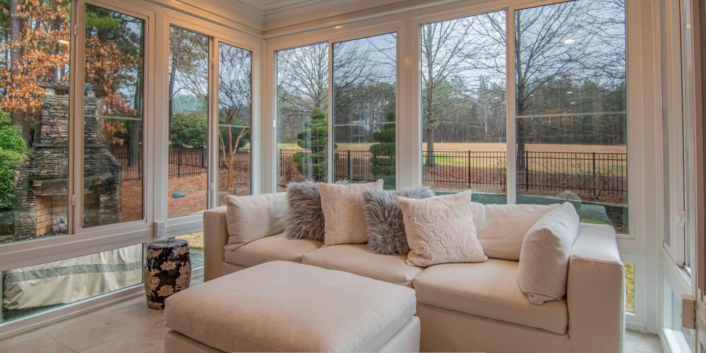 Replacement windows and doors in Tigard, OR with a sunroom view